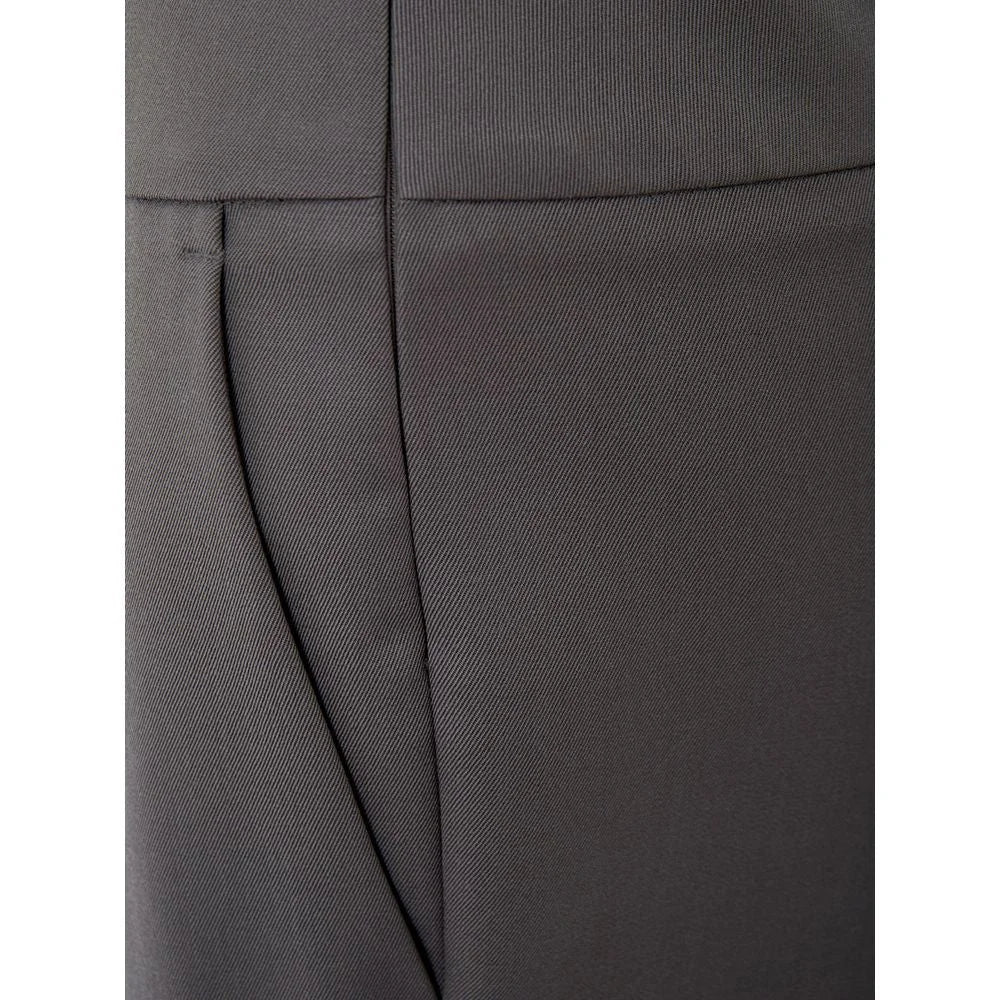 Lardini Chic Gray Wool Trousers for Sophisticated Style - IT40|S