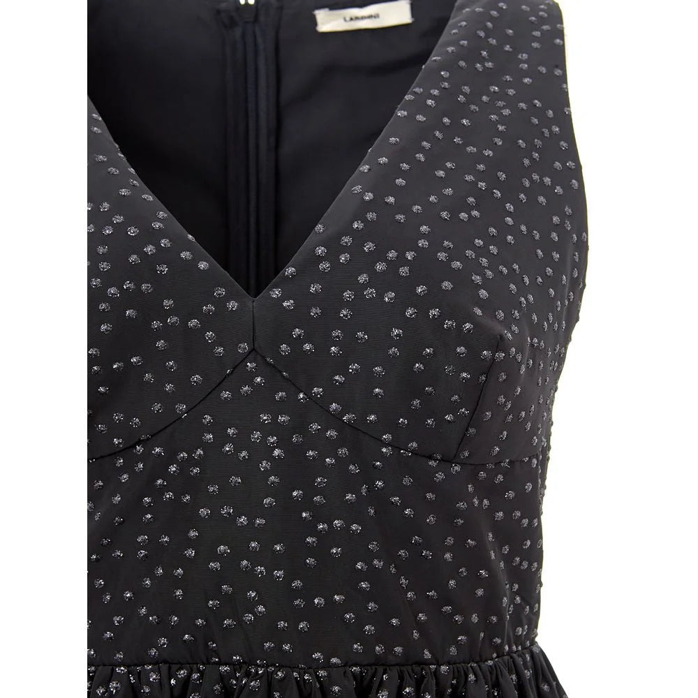 Lardini Elegant Black Polyethylene Dress - IT40|S - Dresses