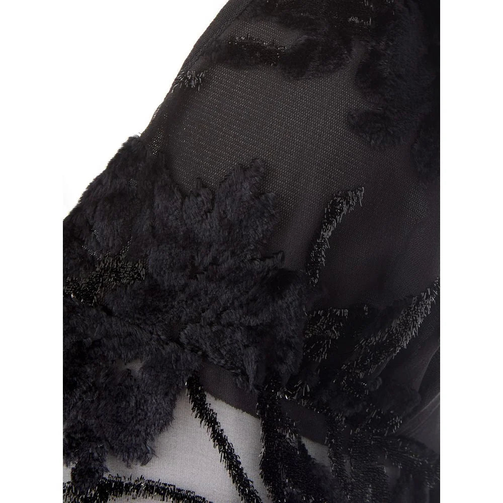 Lardini Elegant Black Viscose Dress - IT40|S - Dresses