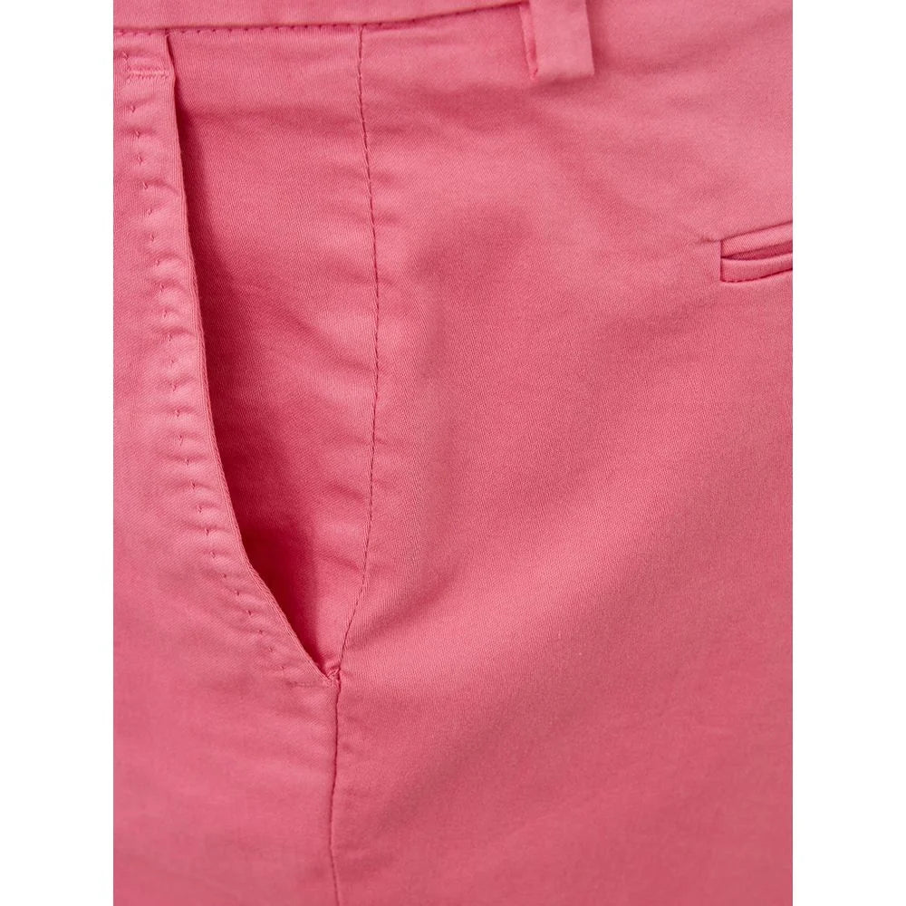 Lardini Elegant Cotton Pink Trousers for Sophisticated Style - IT42|M - Trousers