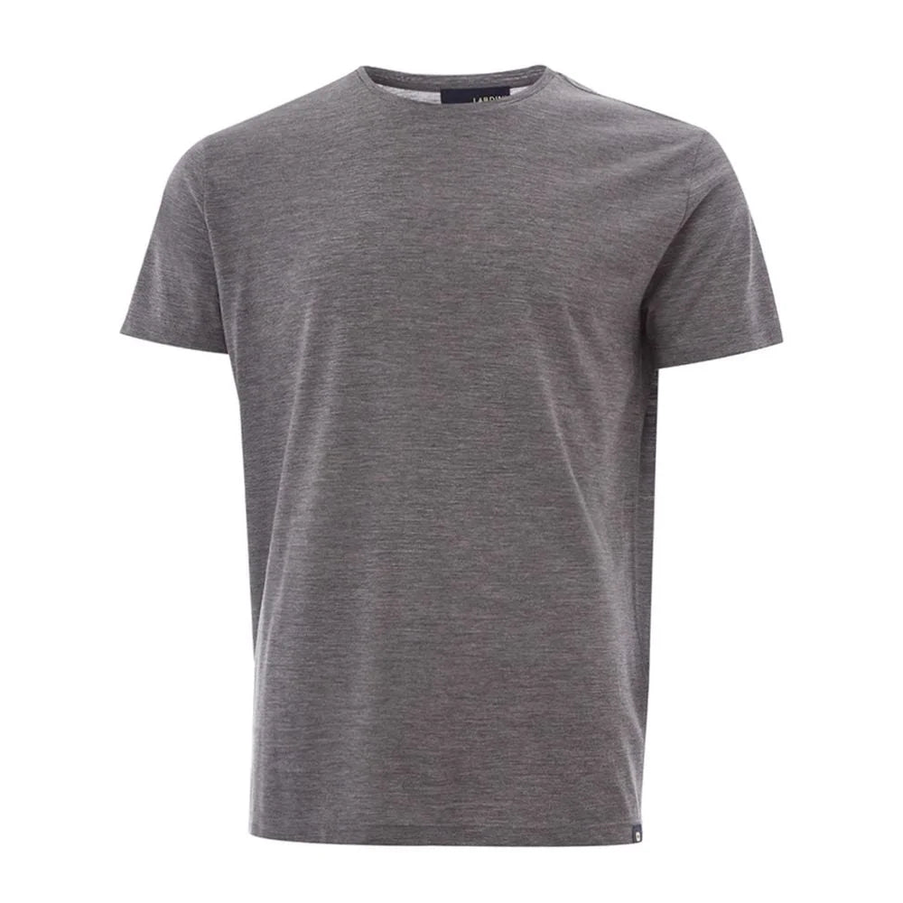 Lardini Elegant Gray Woolen Designer T-Shirt - XXL - T-Shirts