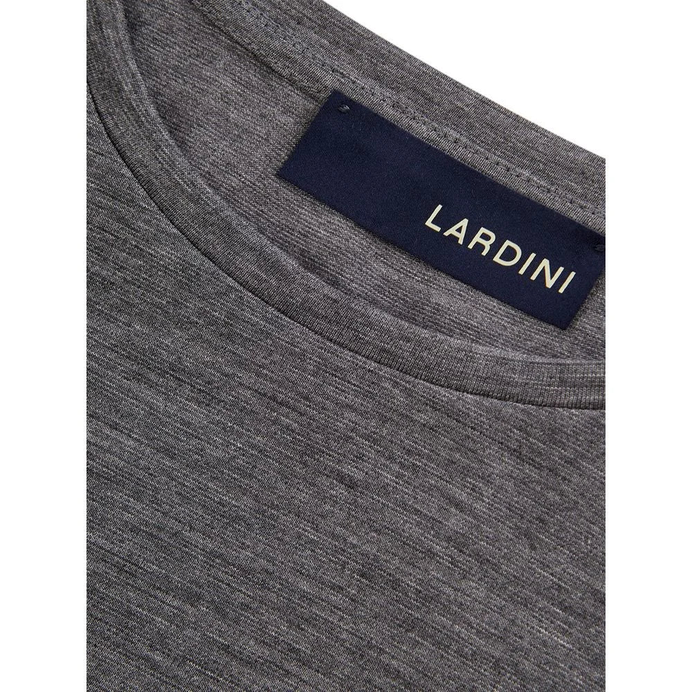 Lardini Elegant Gray Woolen Designer T-Shirt - XXL - T-Shirts