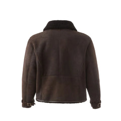 Lardini Elegant Montone Leather Brown Jacket - IT56 | 3XL