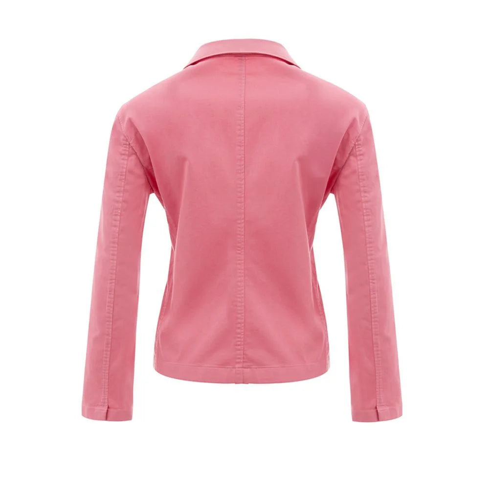 Lardini Elegant Pink Cotton Jacket for Her - Coats & Jackets