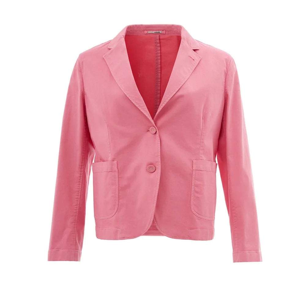 Lardini Elegant Pink Cotton Jacket for Her - Coats & Jackets