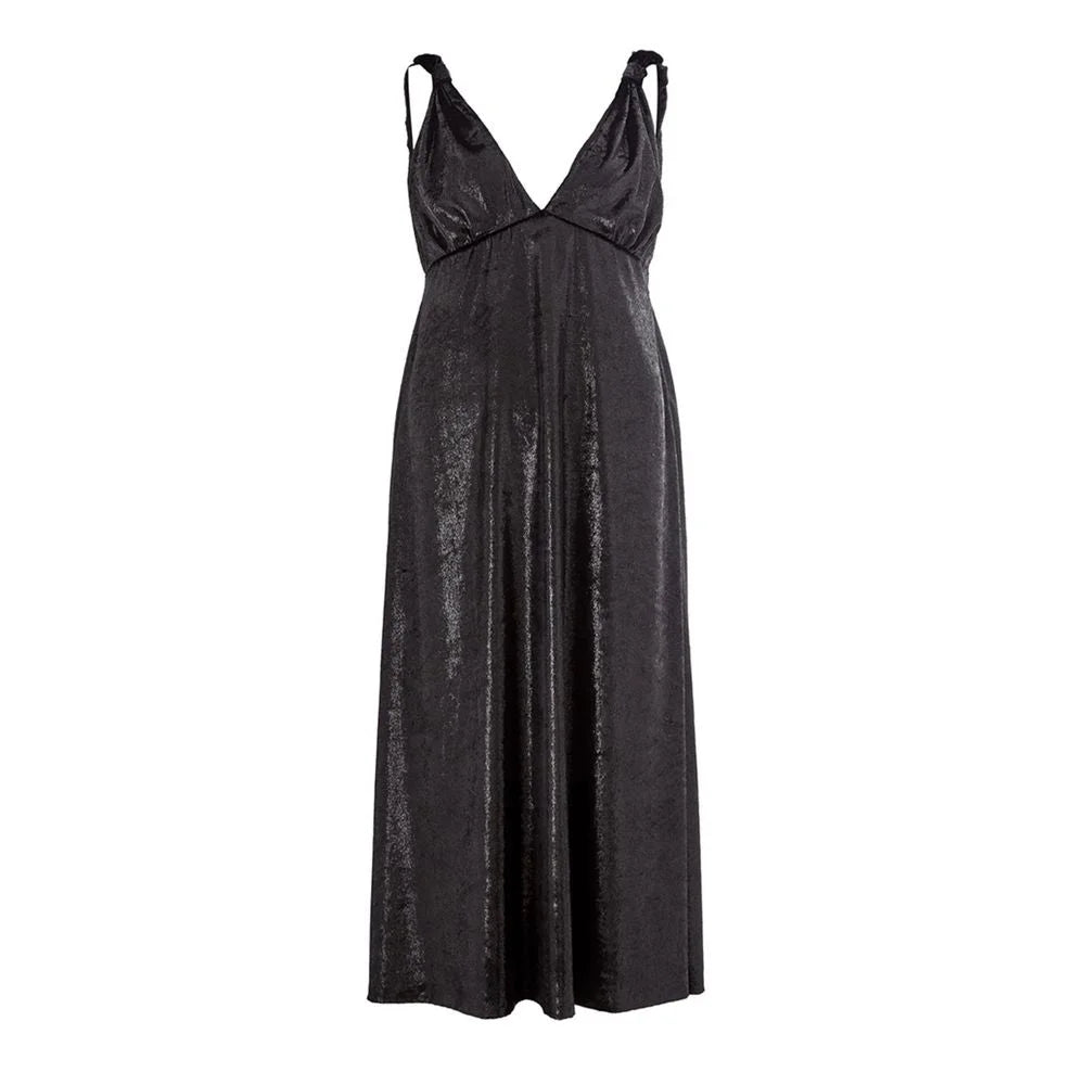 Lardini Elegant Polyester Black Dress - IT40|S - Dresses