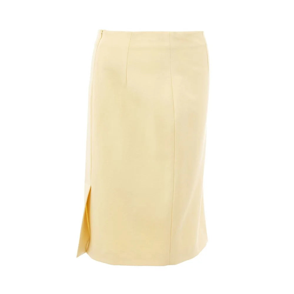 Lardini Elegant Yellow Viscose Skirt for Women - IT40|S - Skirts