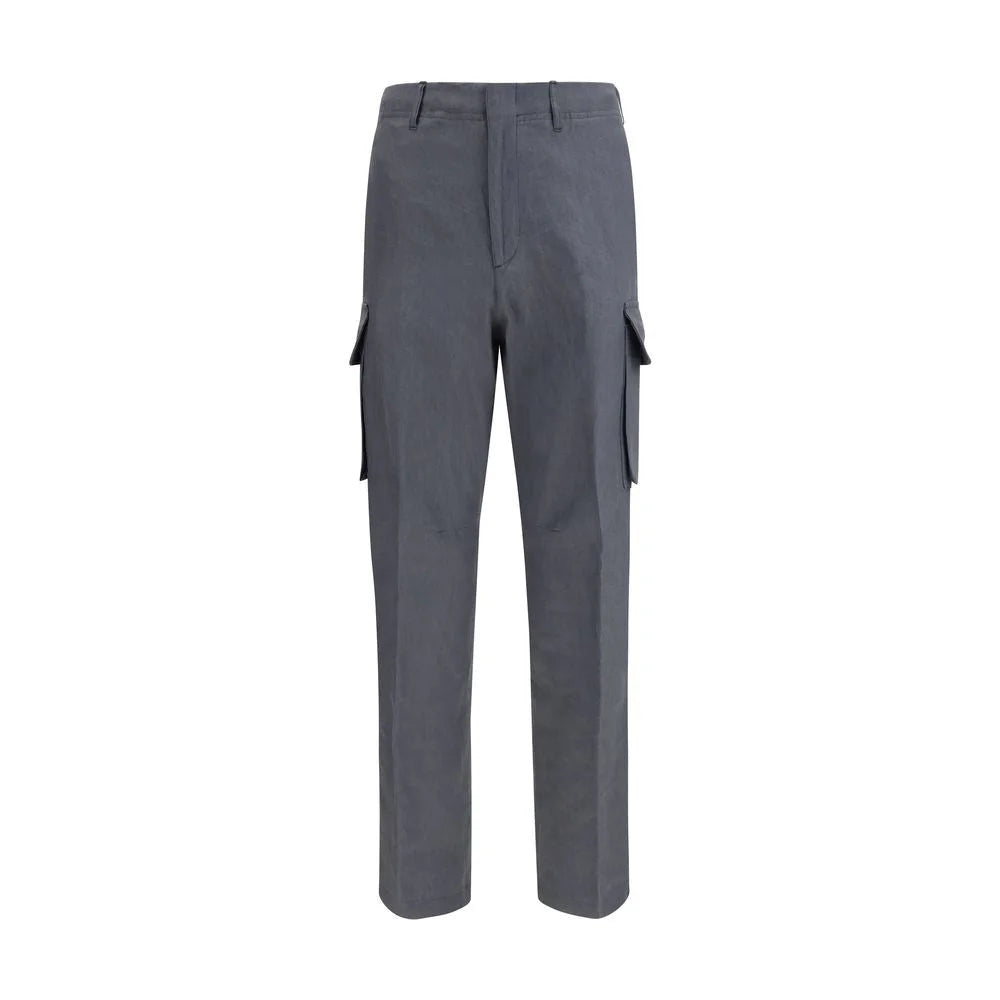 Lardini Gray Linen Cargo Pants - IT44 | XS