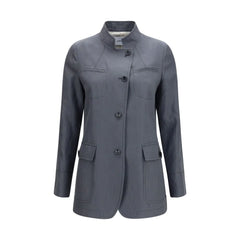Lardini Gray Linen Coat - IT46|XL