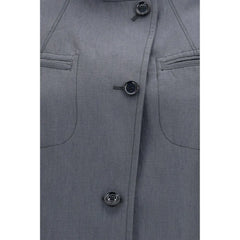 Lardini Gray Linen Coat - IT46|XL
