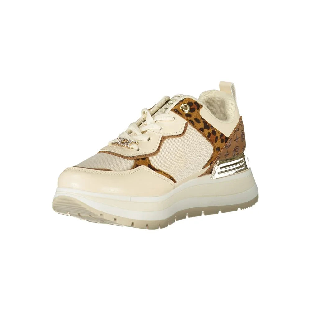 Laura Biagiotti Beige Polyester Women Sneaker