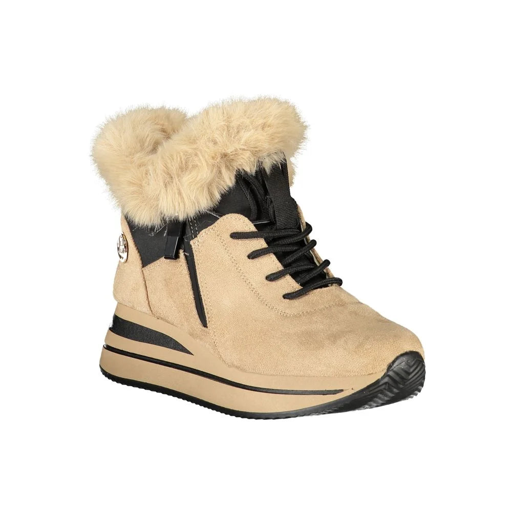 Laura Biagiotti Beige Polyester Women Sneaker - Boots