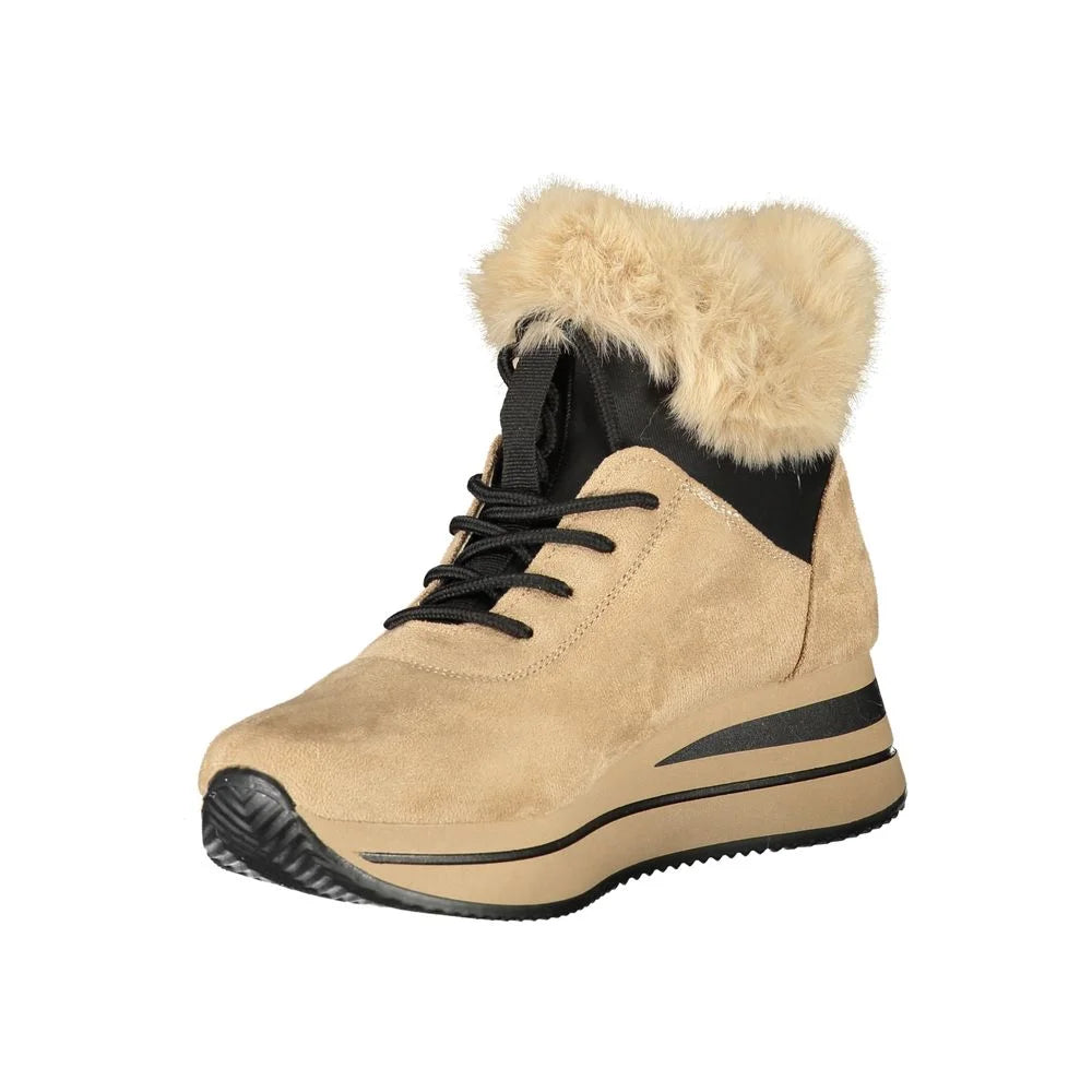 Laura Biagiotti Beige Polyester Women Sneaker - Boots