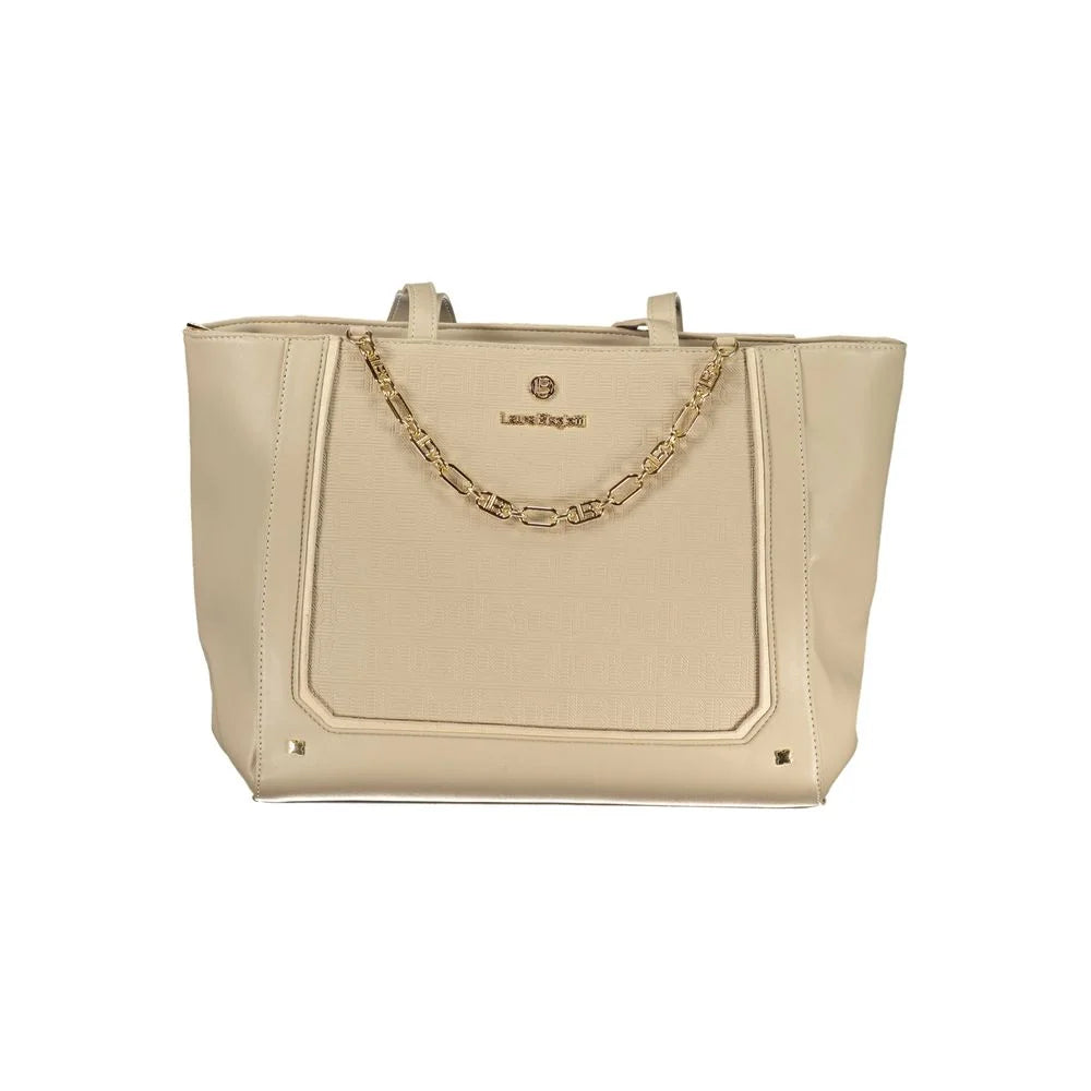 Laura Biagiotti Beige PVC Women Handbag - Shopper Bags