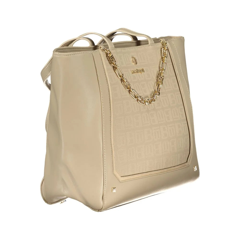 Laura Biagiotti Beige PVC Women Handbag - Shopper Bags