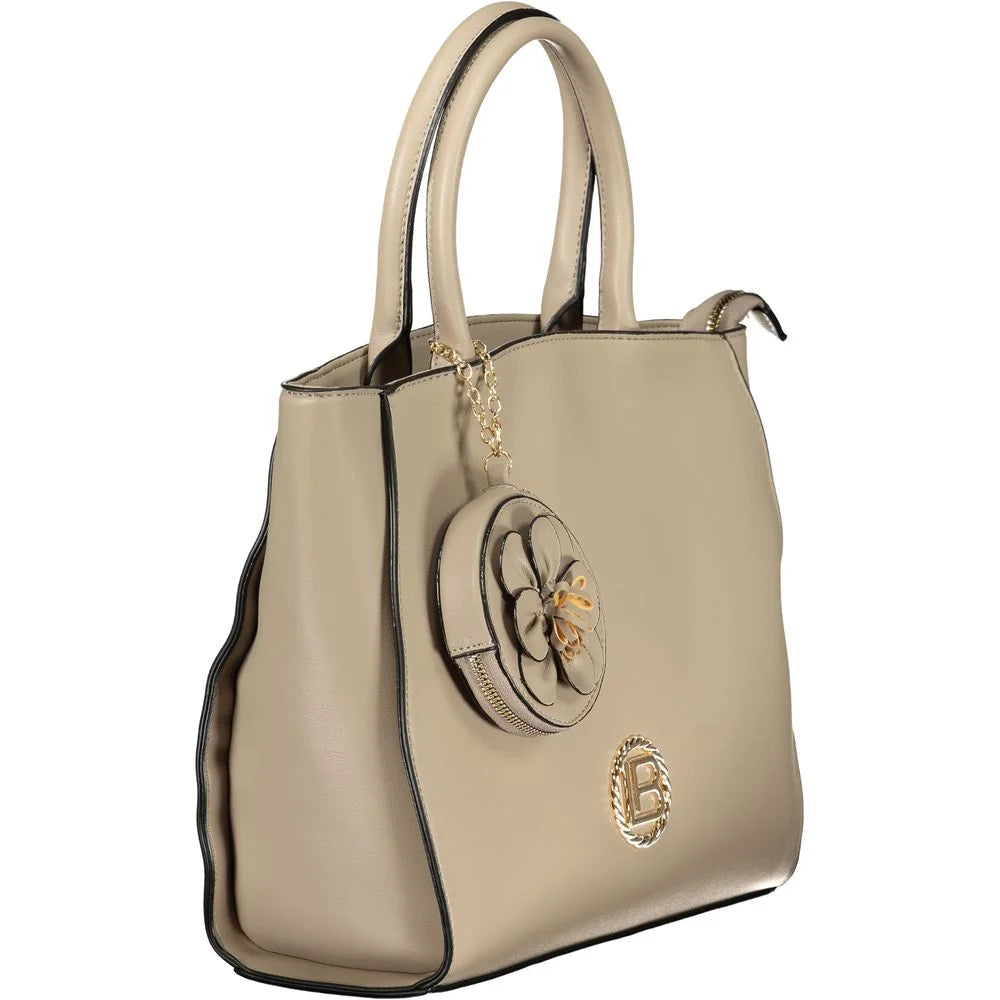 Laura Biagiotti Beige PVC Women Handbag - Shoulder Bags