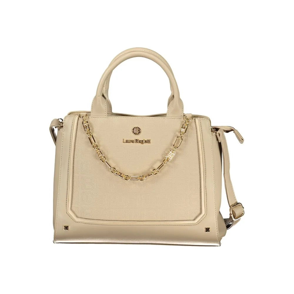 Laura Biagiotti Beige PVC Women Handbag - Shoulder Bags