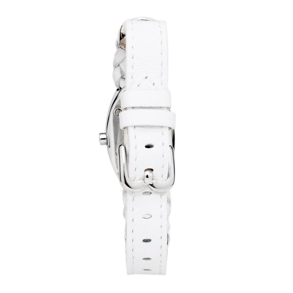 Laura Biagiotti White Leather Dress Watch