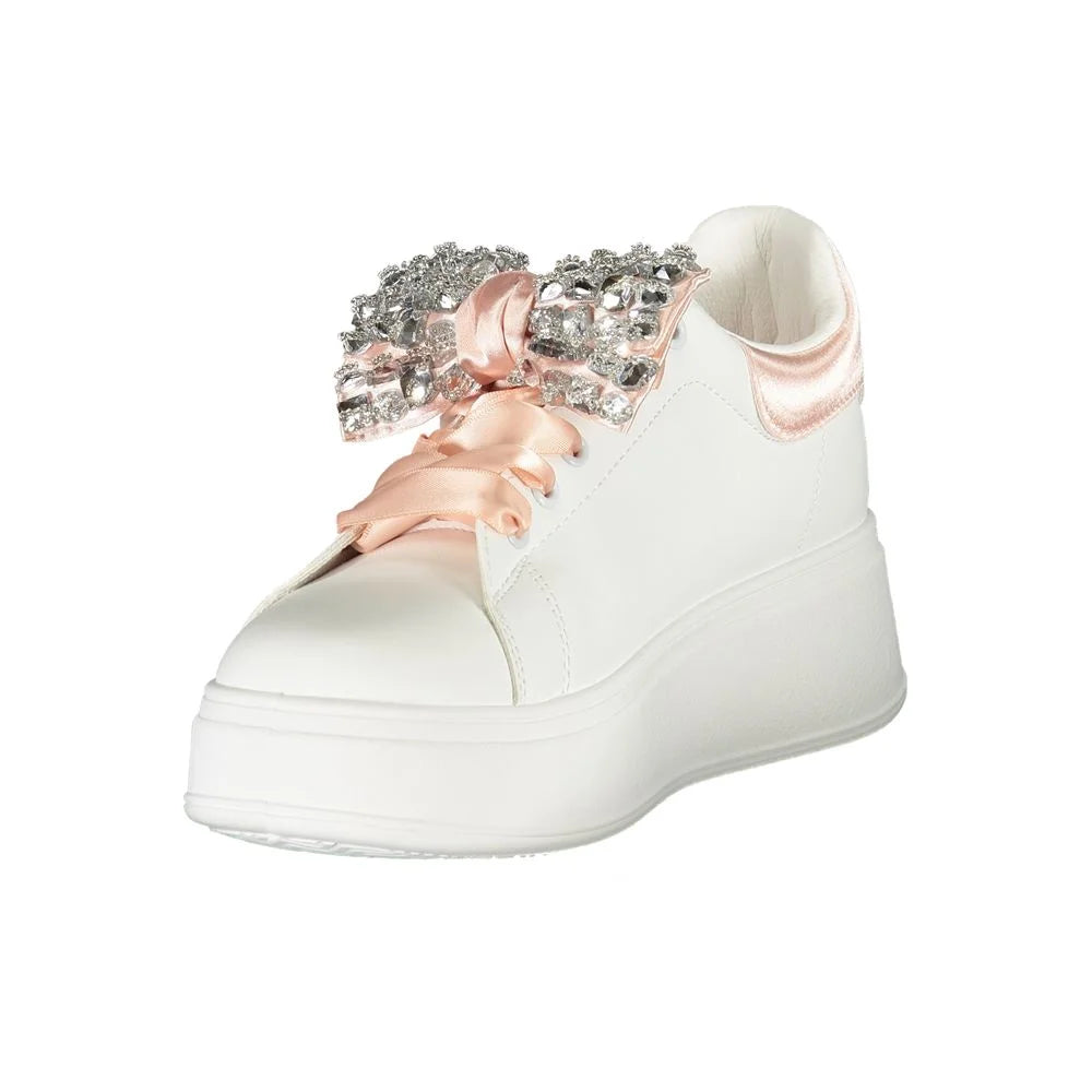 Laura Biagiotti White Synthetic Women Sneaker - EU41/US11 - Sneakers