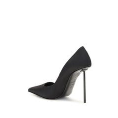 LE SILLA Black Calf Leather Bos Taurus High Heel Pumps