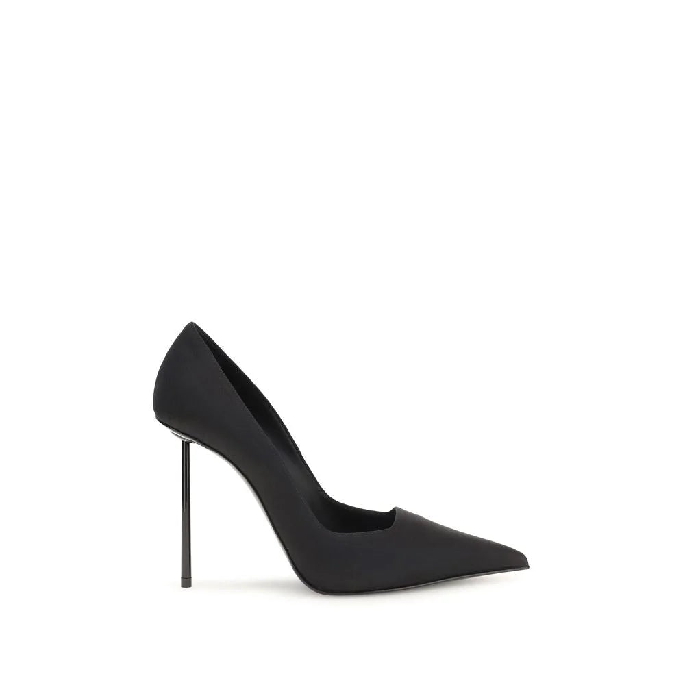 LE SILLA Black Calf Leather Bos Taurus High Heel Pumps
