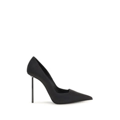 LE SILLA Black Calf Leather Bos Taurus High Heel Pumps