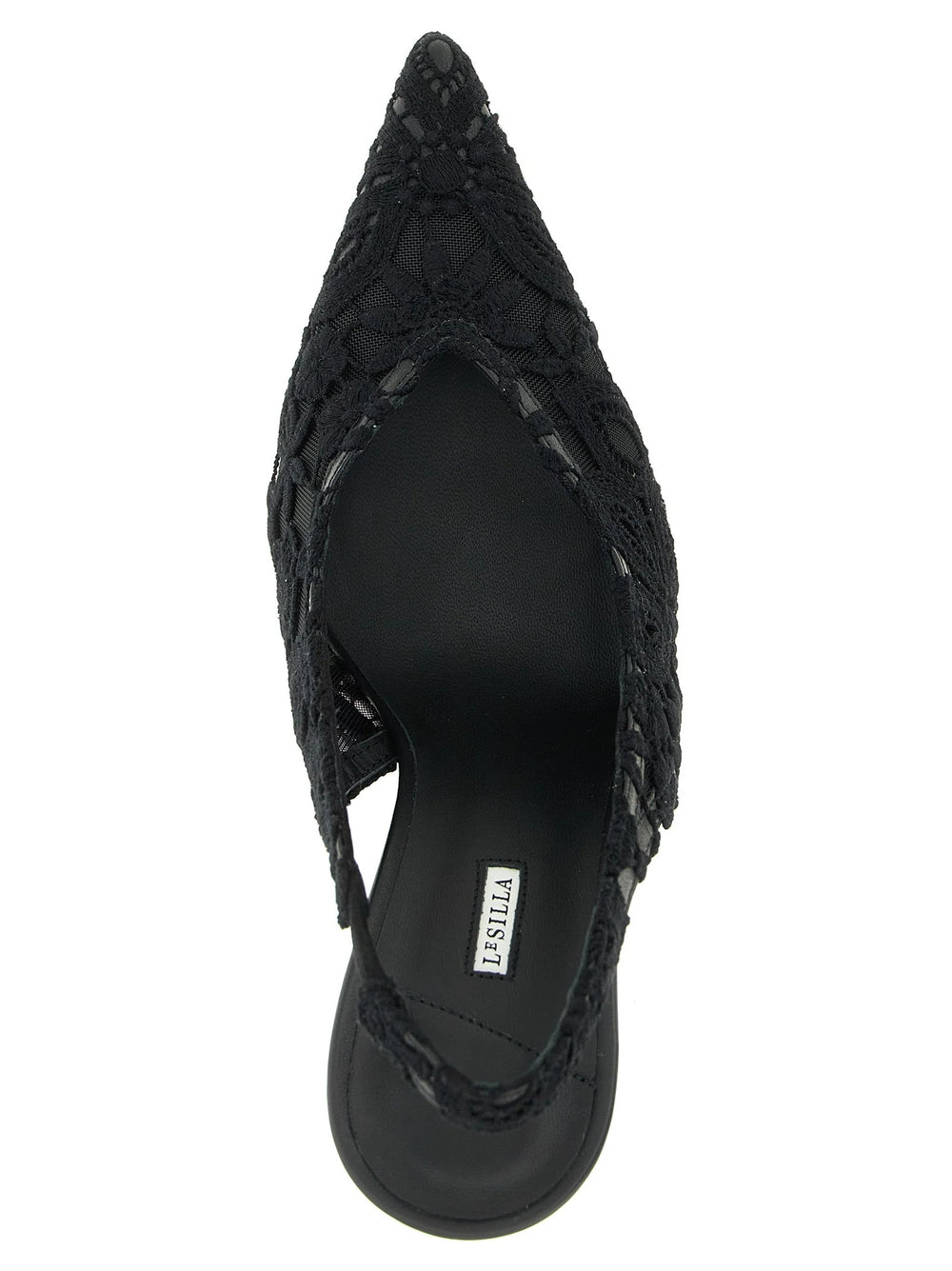 LE SILLA Black Cotton High Heel Pumps
