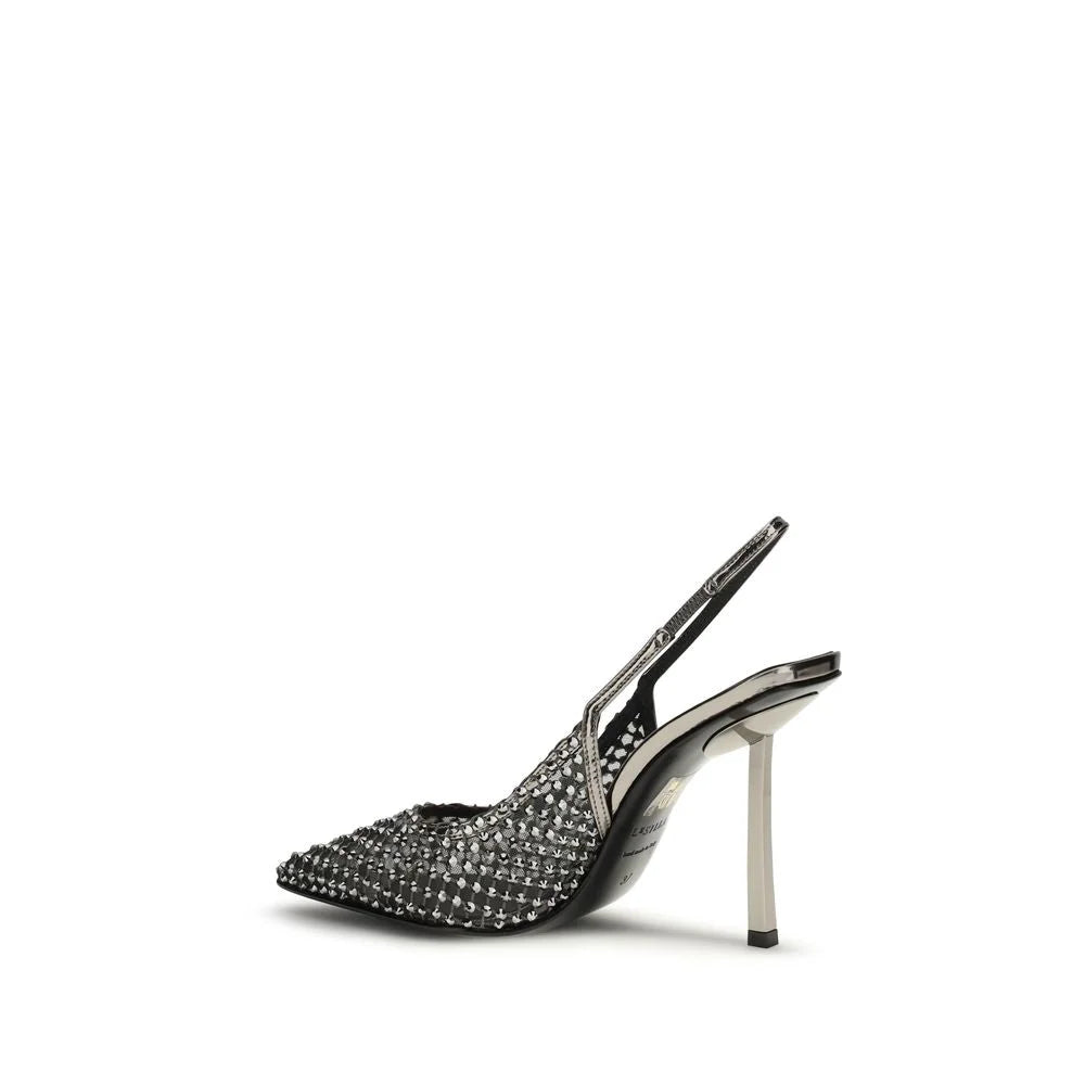 LE SILLA Black Nylon High Heel Pumps