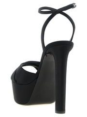 LE SILLA Zwarte Stiletto-sandalen van Viscose - EU40/US10