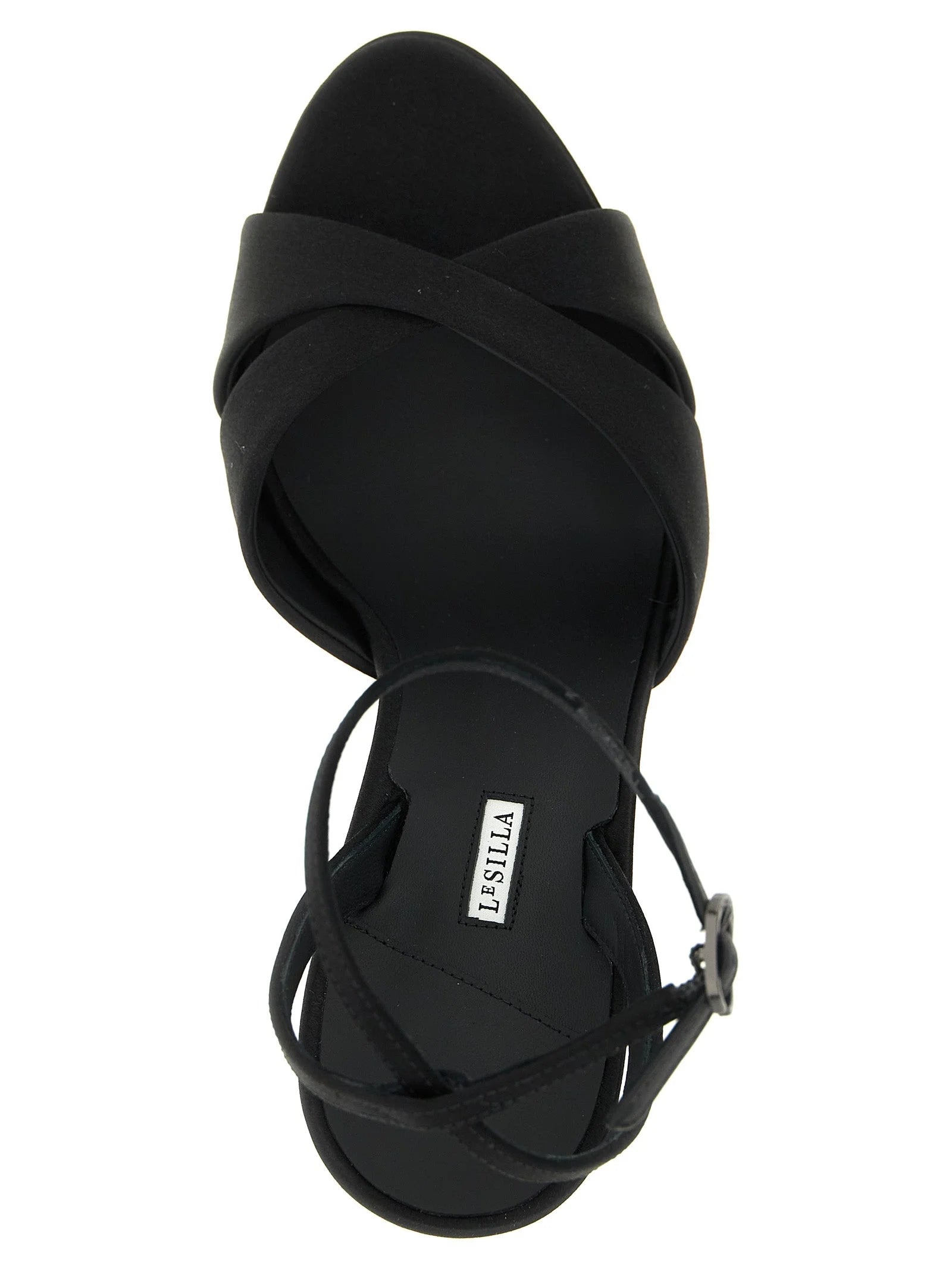 LE SILLA Zwarte Stiletto-sandalen van Viscose - EU40/US10