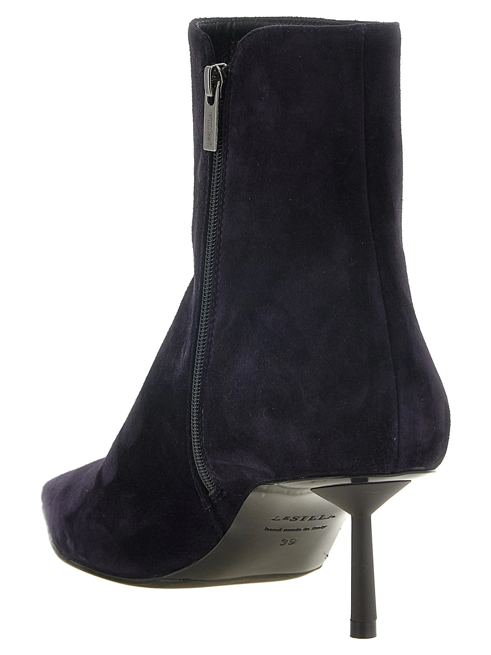 LE SILLA Blue Lambskin Ankle Boots