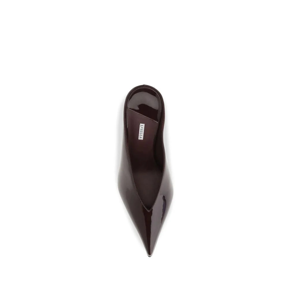 LE SILLA Bordeaux Calf Leather Bos Taurus Mules