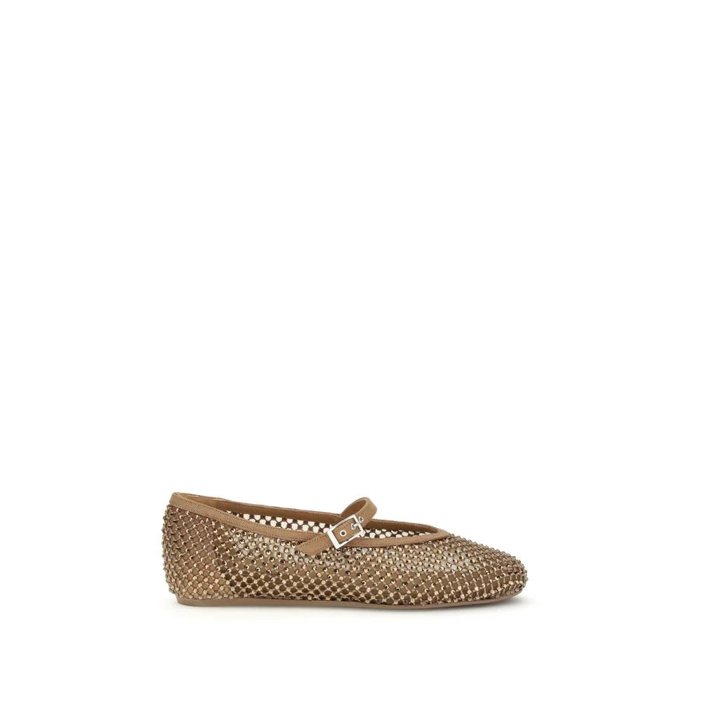 LE SILLA Brown Nylon Ballet Flats - EU39/US9