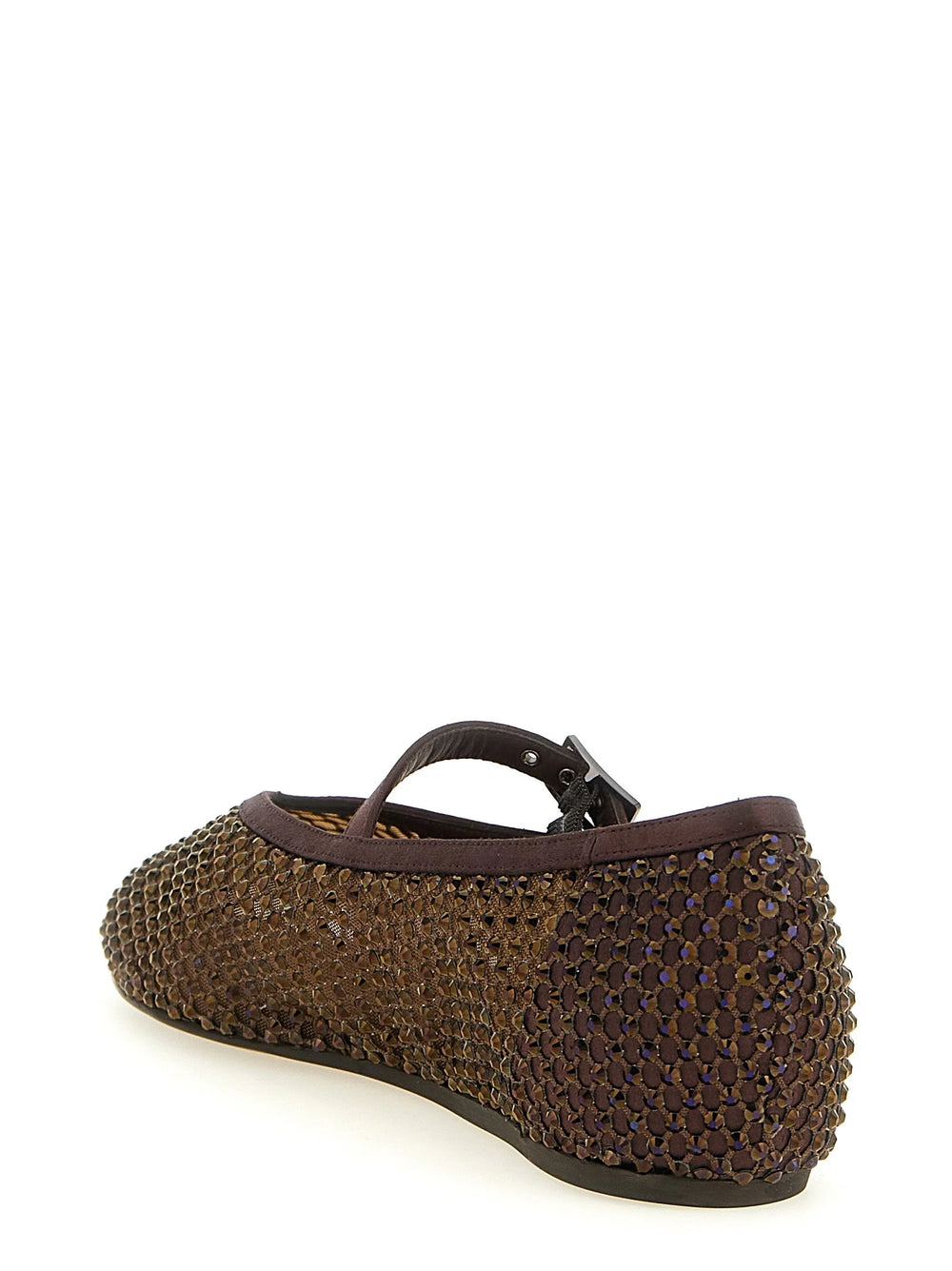 LE SILLA Brown Polyamide Ballet Flats - EU36.5/US6.5