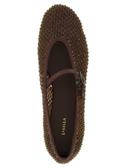 LE SILLA Brown Polyamide Ballet Flats - EU36.5/US6.5