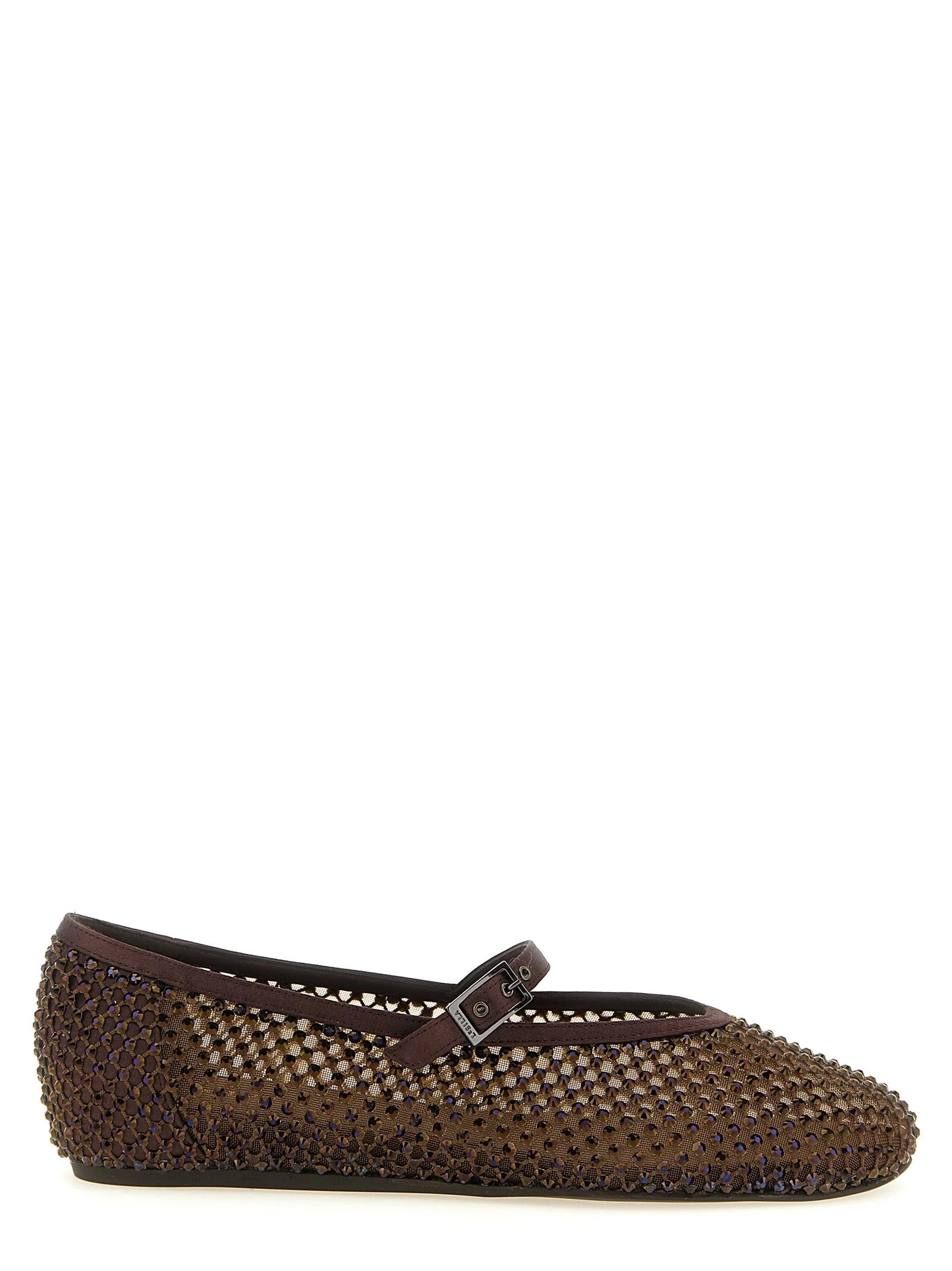 LE SILLA Brown Polyamide Ballet Flats - EU36.5/US6.5