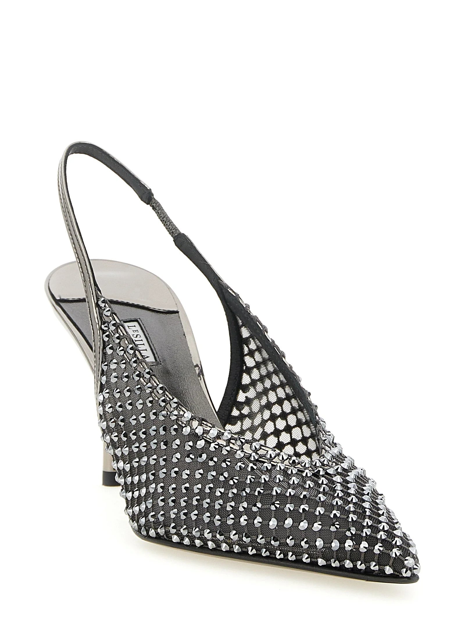 LE SILLA Gray Polyester High Heel Pumps