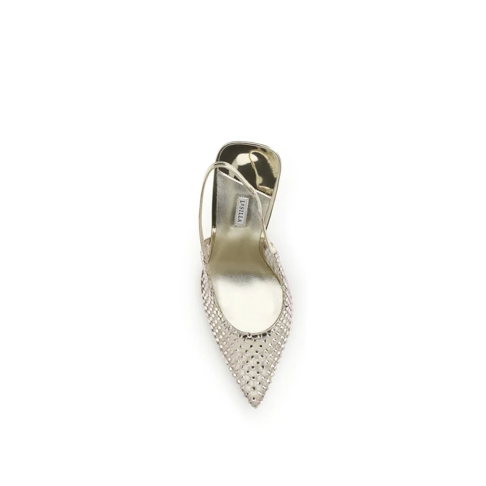 LE SILLA Silver Nylon Platform Pumps
