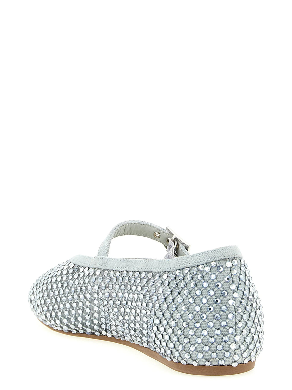 LE SILLA Silver Polyamide Ballet Flats