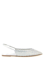 LE SILLA Silver Polyester Ballet Flats