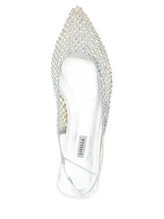 LE SILLA Silver Polyester Ballet Flats