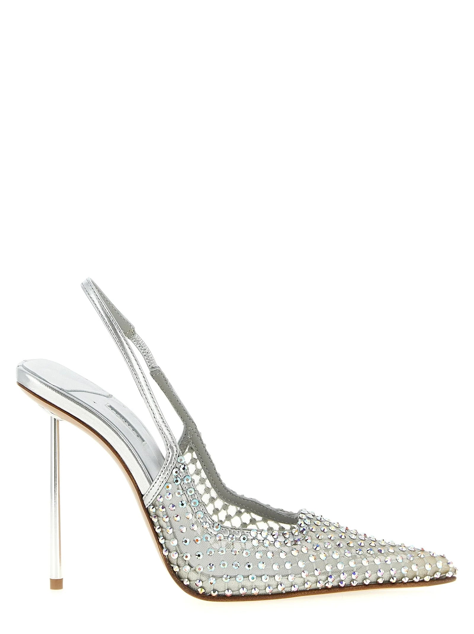 LE SILLA Silver Polyester High Heel Pumps