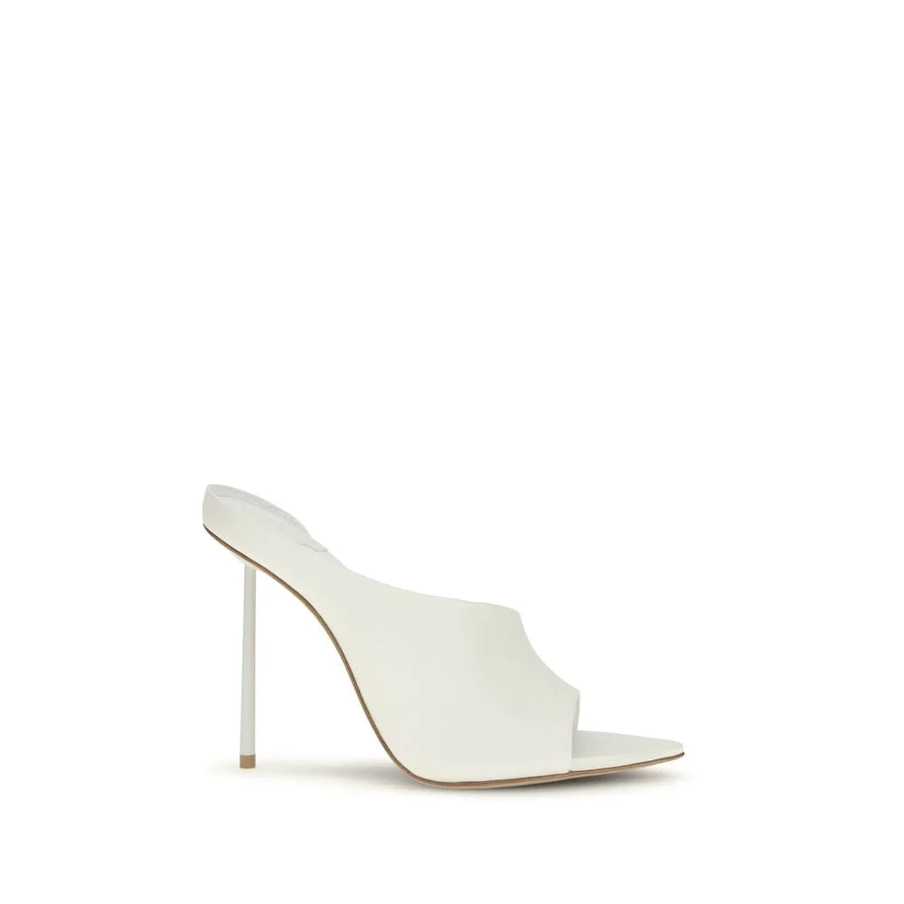 LE SILLA Sandales à talons stilettos en cuir de veau blanc Bos Taurus