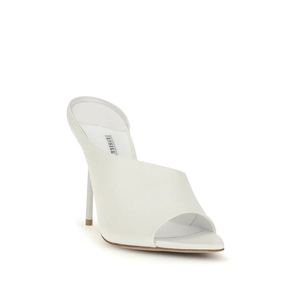 LE SILLA Sandales à talons stilettos en cuir de veau blanc Bos Taurus
