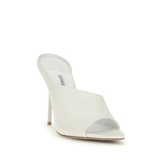 LE SILLA Sandales à talons stilettos en cuir de veau blanc Bos Taurus