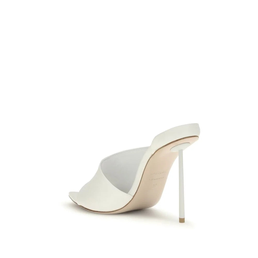 LE SILLA Sandales à talons stilettos en cuir de veau blanc Bos Taurus