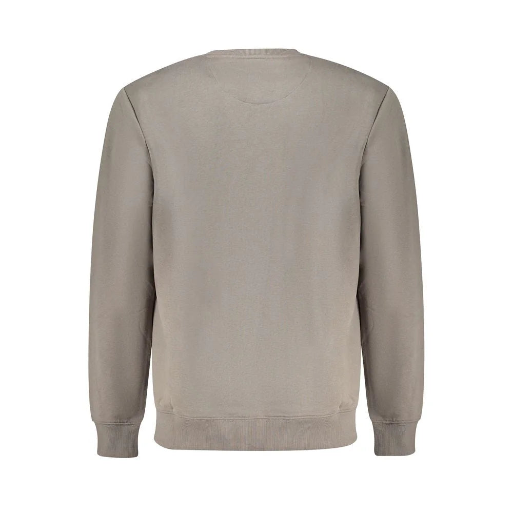 Lee Gray Cotton Men Sweater - Sweatshirts