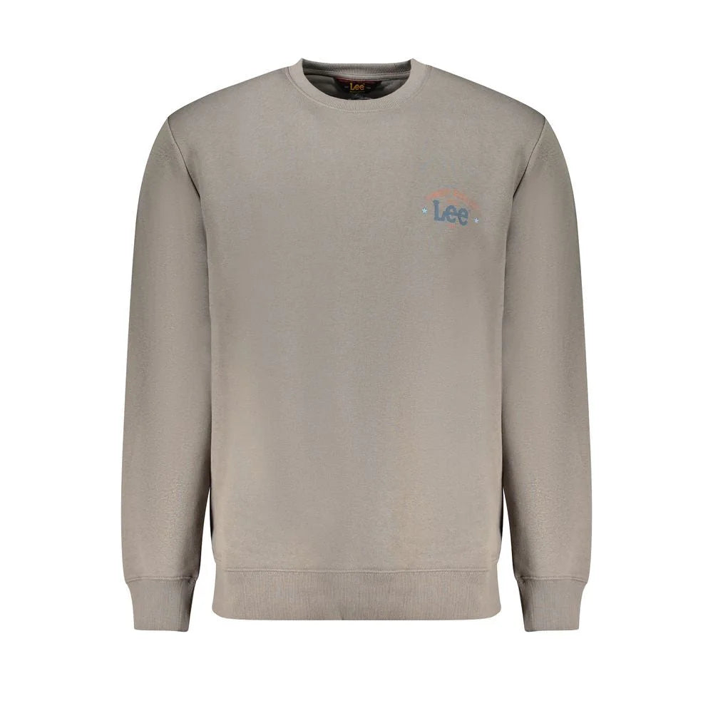 Lee Gray Cotton Men Sweater - Sweatshirts