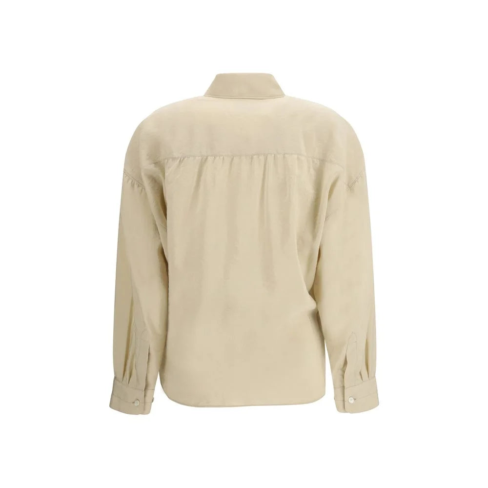 Lemaire Beige Silk Dress Shirt - IT38 | S