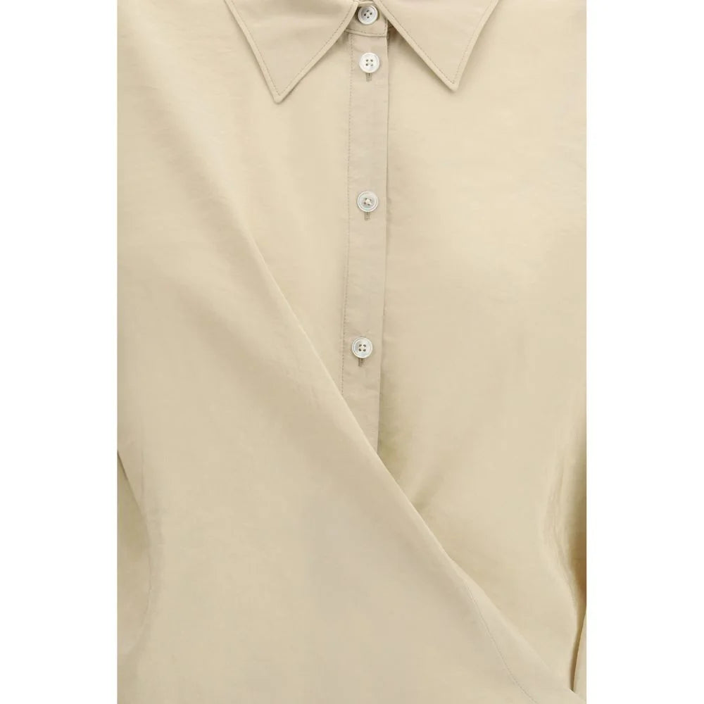 Lemaire Beige Silk Dress Shirt - IT40 | M